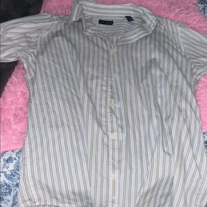 Banana Republic Men's Beige Striped Casual Shirt